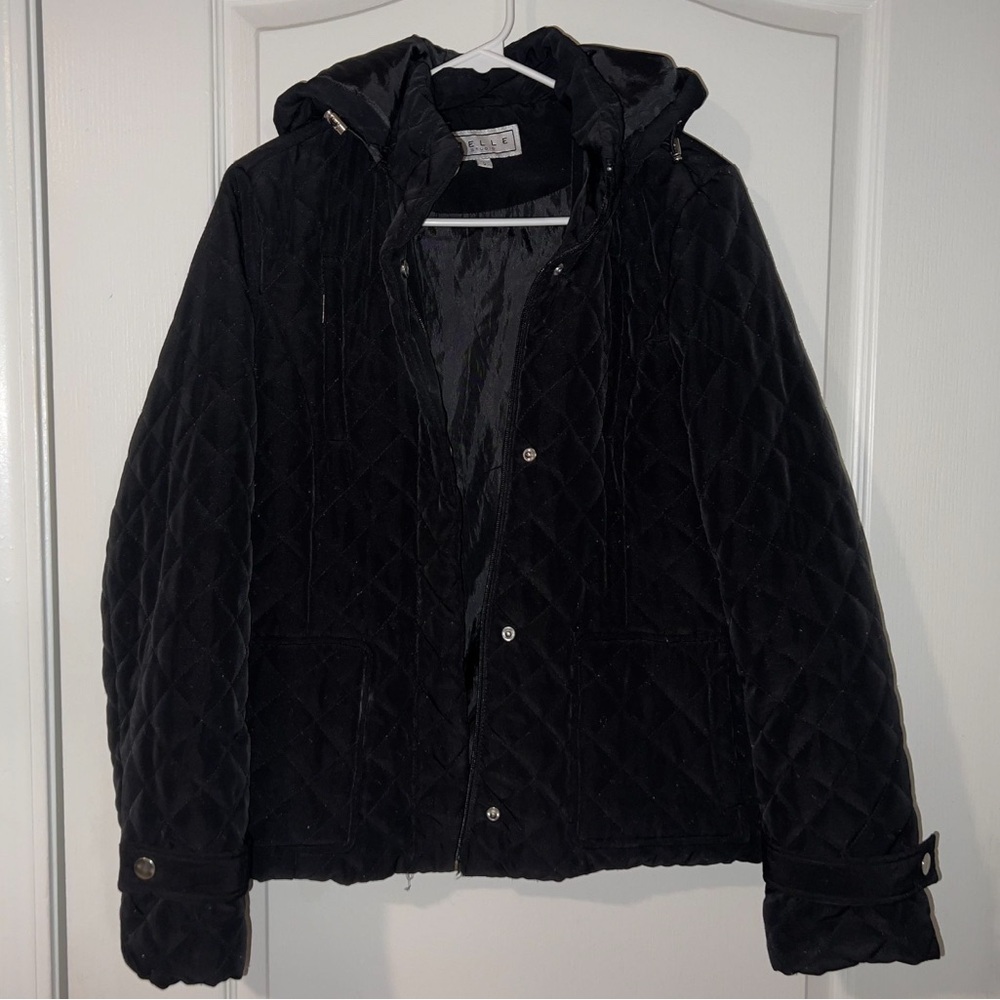 Pelle Stufio Black Quilted Jacket